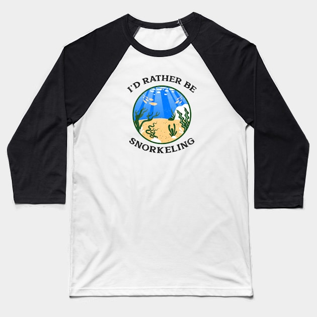 Snorkeling Baseball T-Shirt by Mountain Morning Graphics